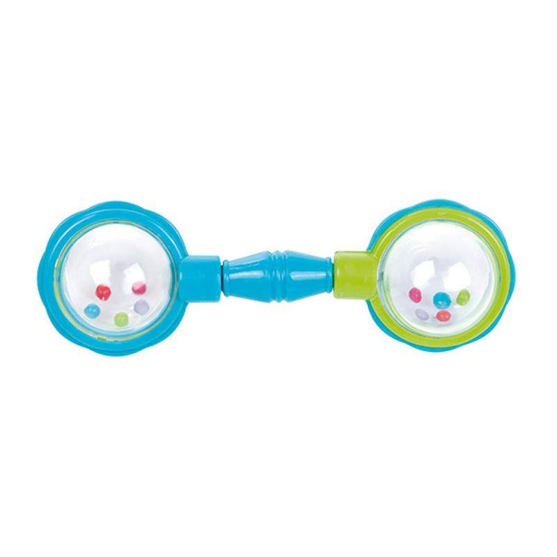 Дрънкалка гиричка с топчета Canpol babies, Weight Bar, синя, 3м+