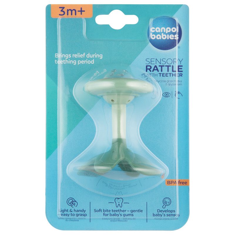 Сензорна дрънкалка с чесалка Canpol babies – 12