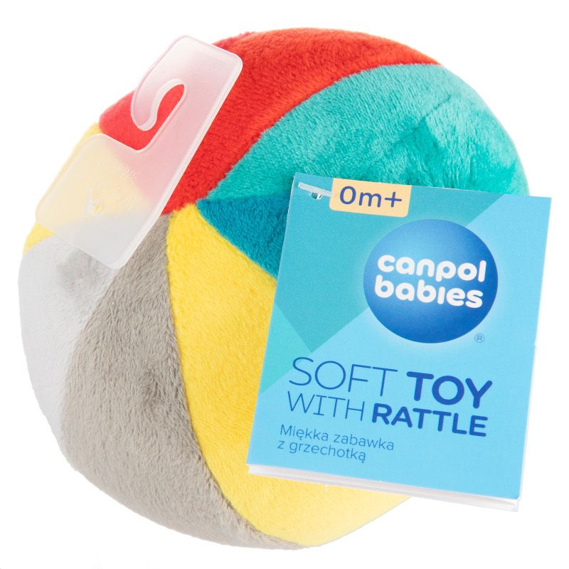 Мека играчка Canpol babies, топка, шарена, 0м+ – 2