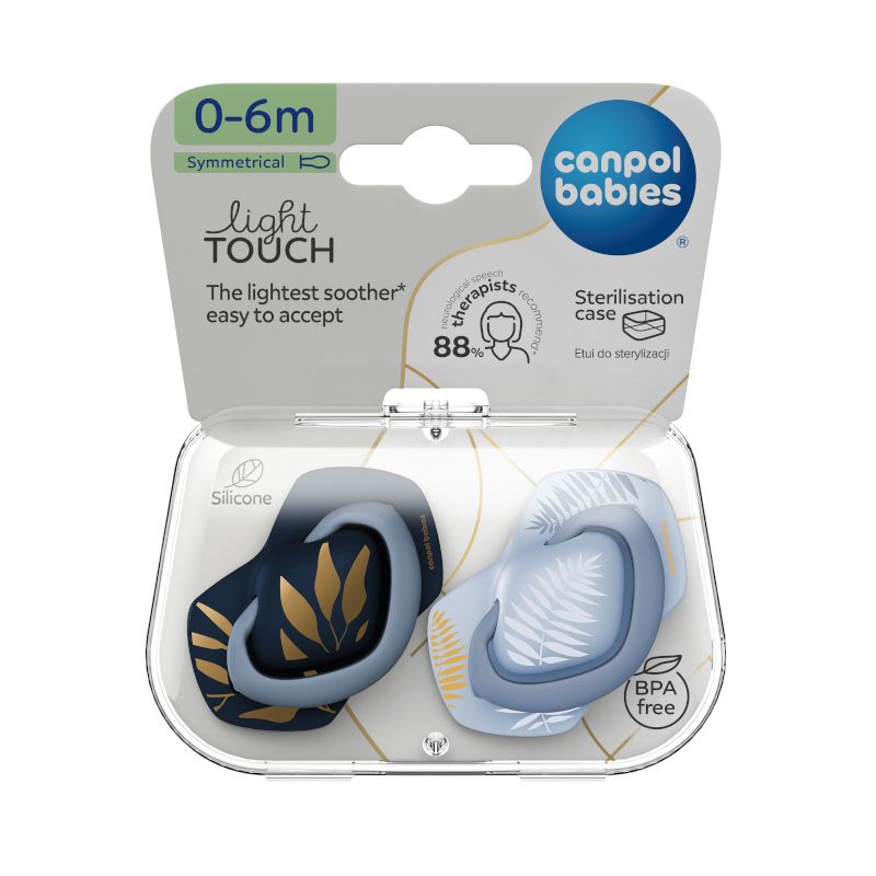 Симетрични залъгалки Canpol babies, Gold – 0-6м., 2 бр., – 6