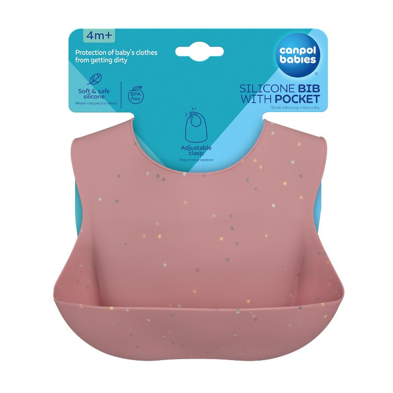 Силиконов лигавник с джоб Canpol babies, Dots – 6