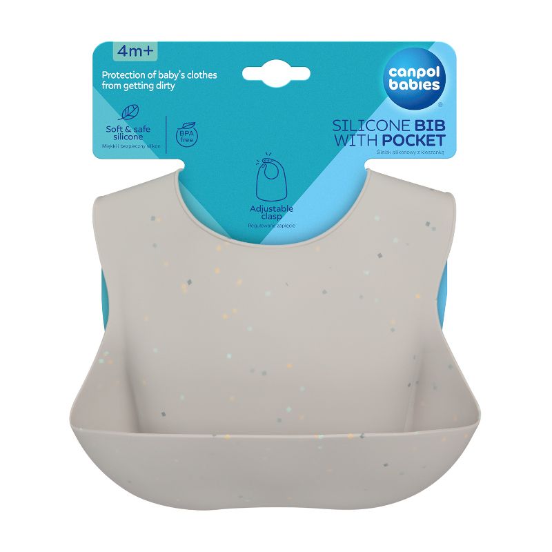 Силиконов лигавник с джоб Canpol babies, Dots – 7