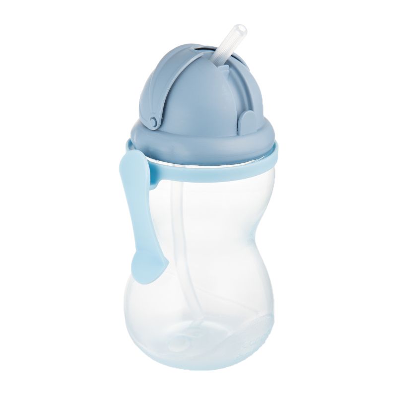 Нетечащо шише с мека сламка Canpol babies, синьо, 370 мл, 12м+ – 4
