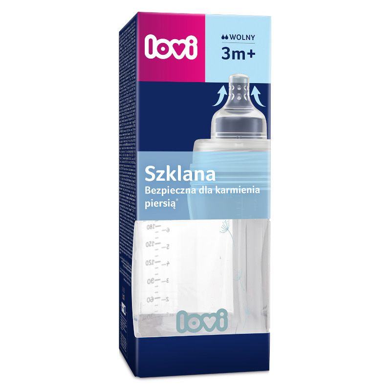 Стъклено шише LOVI Botanic, 250 мл, 3м.+ – 3