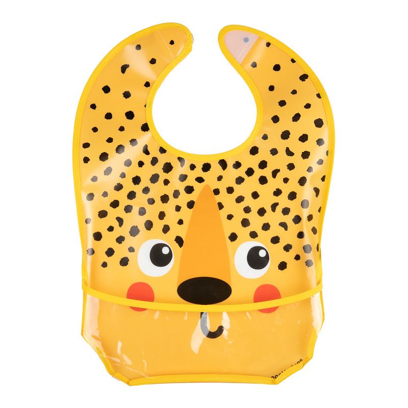 Непромокаем лигавник с джоб Canpol babies, Hello Little, 6м+, оранжев – 2