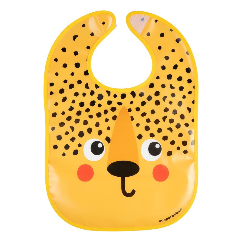 Непромокаем лигавник с джоб Canpol babies, Hello Little, 6м+, оранжев