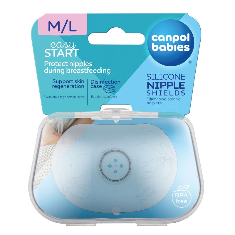 Силиконови протектори за зърна Canpol babies М/L, Easy Start