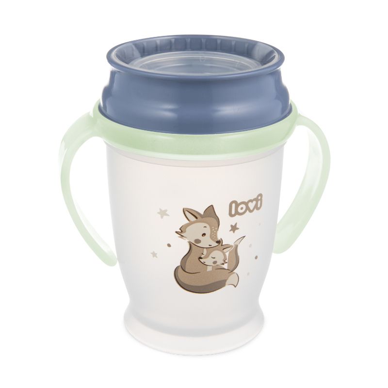 Неразливаща се чаша с дръжки 360 LOVI, N&d Fox, 250 мл, 9м+