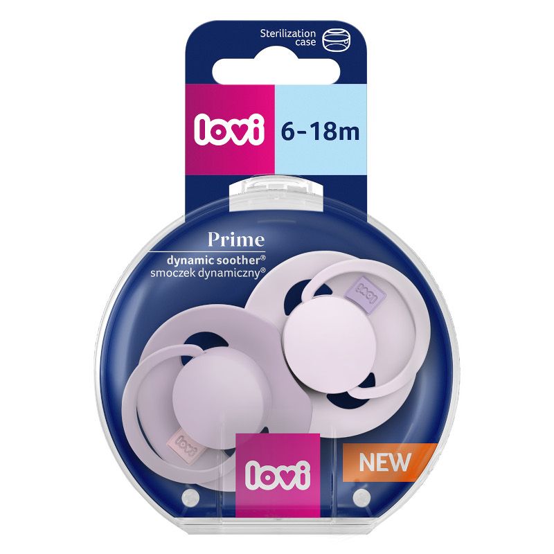 Силиконови динамични залъгалки Prime Lilac, LOVI, 6-18 м – 4