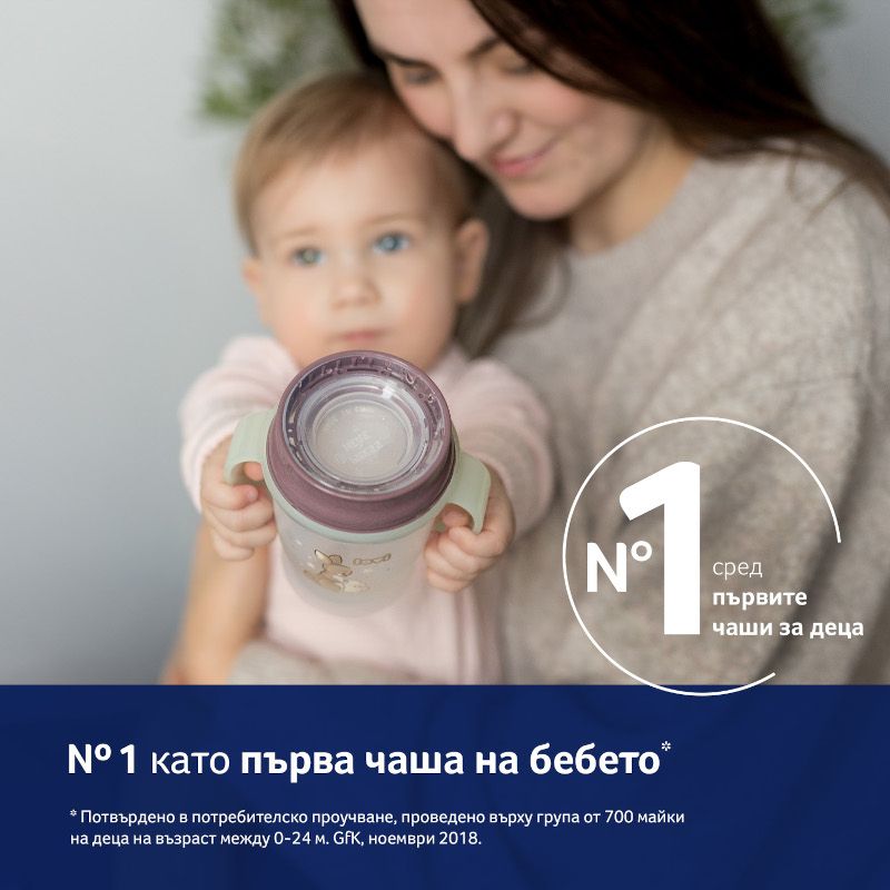 Неразливаща се чаша с дръжки 360 LOVI, N&d Fox, 250 мл, 9м+ – 7