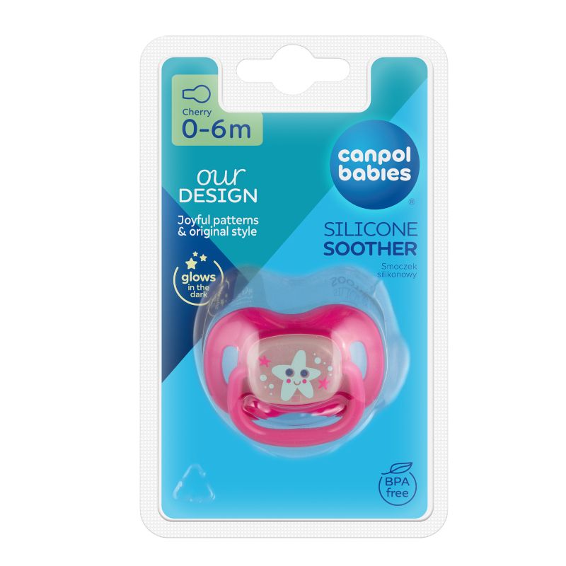Силиконова залъгалка-черешка Canpol babies, Nature, 0-6м – 3