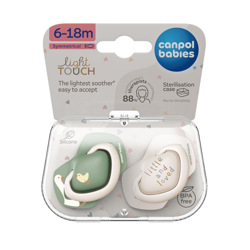 Симетрични залъгалки Canpol babies, Goose, 6-18м – 2