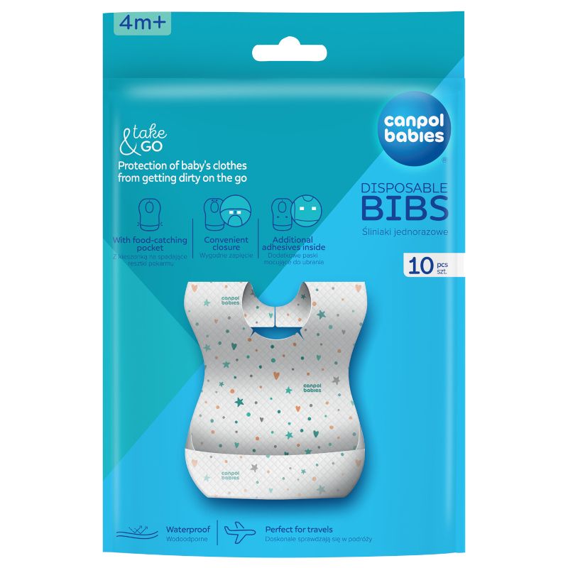 Лигавник за еднократна употреба Canpol babies, 10 бр.