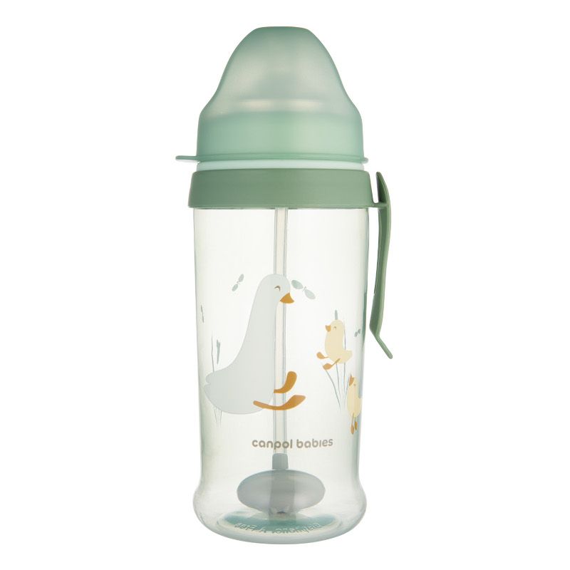 Неразливаща се чаша със сламка Canpol babies, Geese, 350 мл