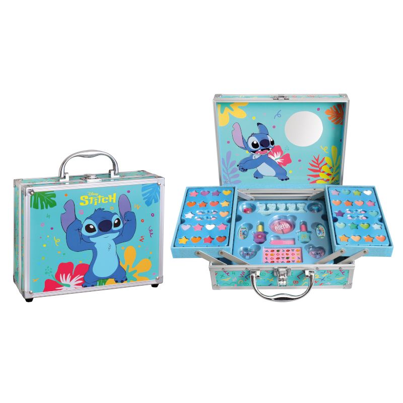Детски козметичен комплект в куфарче на две нива Stitch