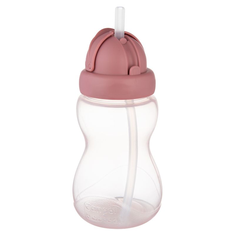 Шише с мека сламка и капаче, Canpol babies, розово – 9