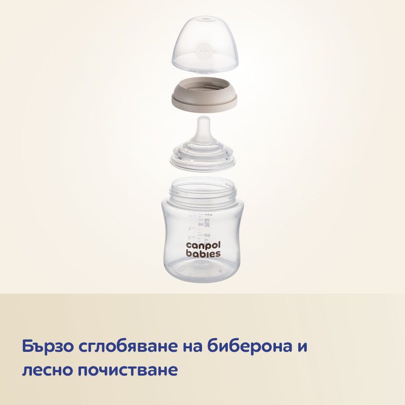 Антиколик двузонов биберон Canpol babies, Natural Shape, 2 бр. – 14