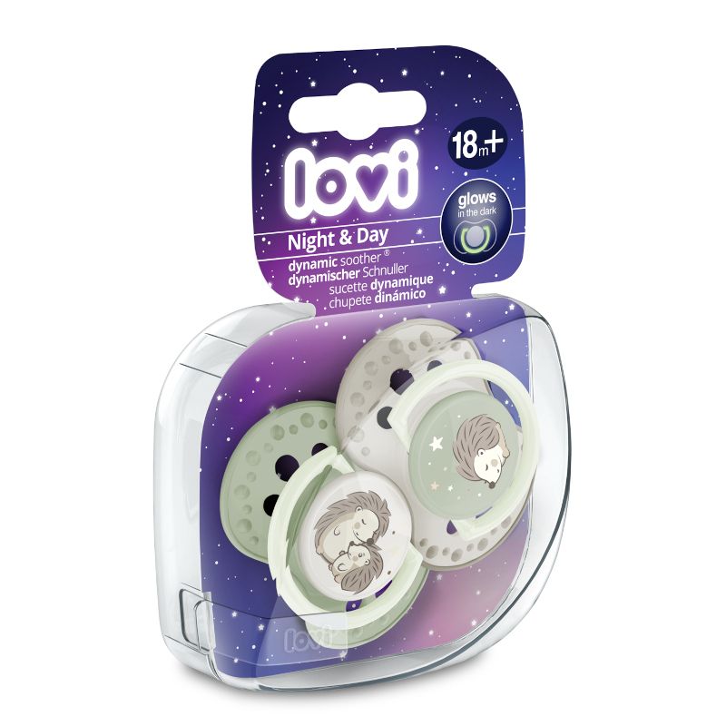 Силиконови залъгалки N&d Hedgehog, LOVI, 2 бр., 18м+