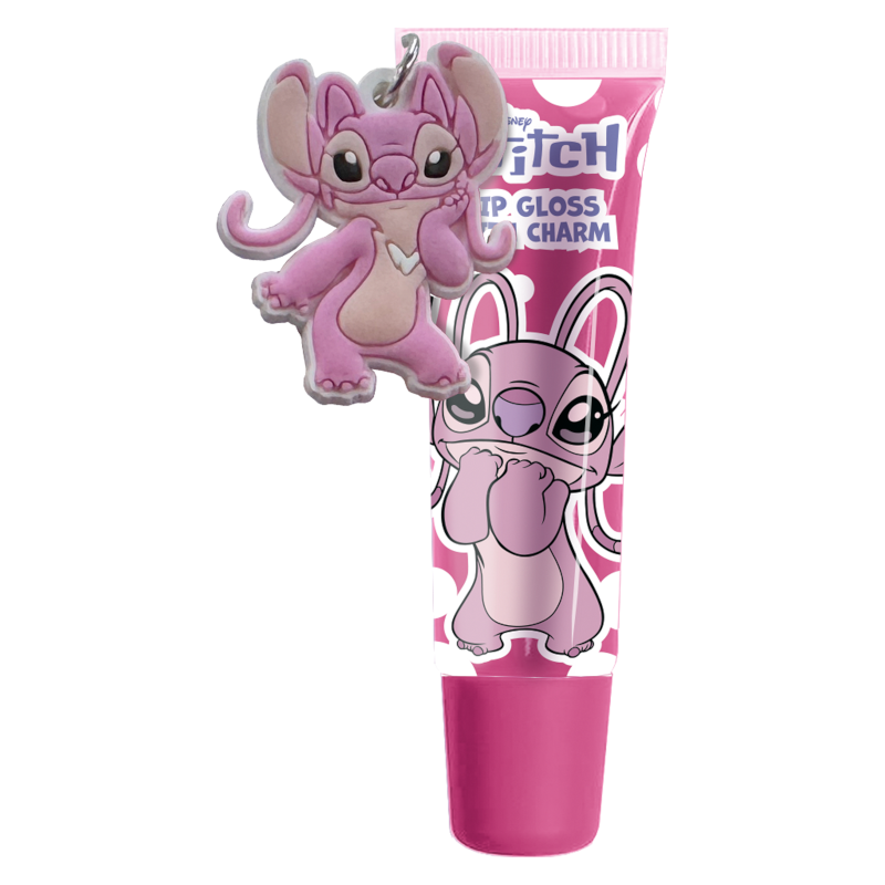 Гланц за устни с талисман Angel, Stitch, pink