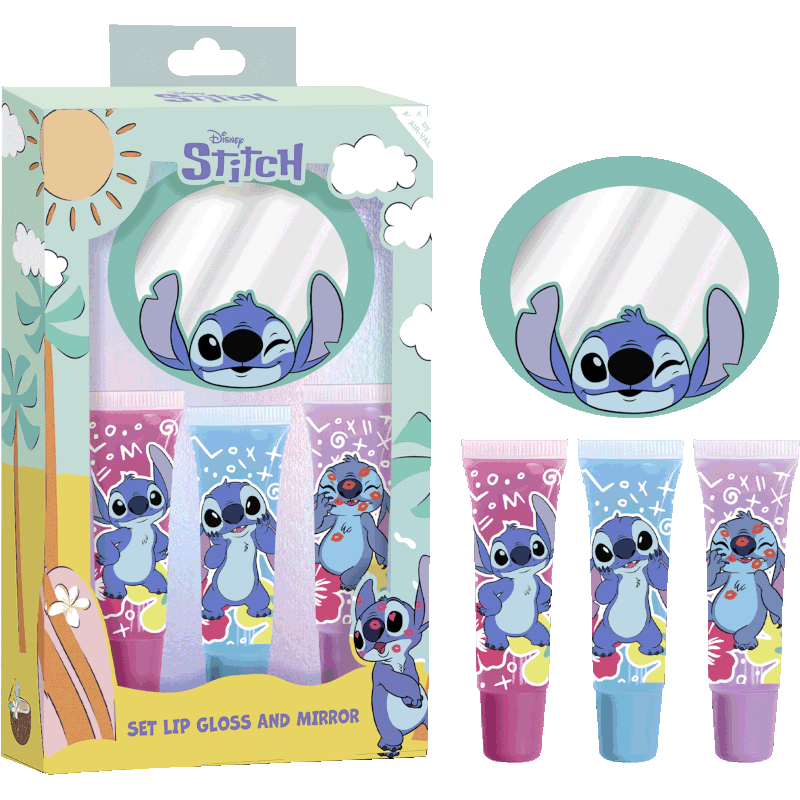 Комплект гланцове за устни с огледалце Stitch