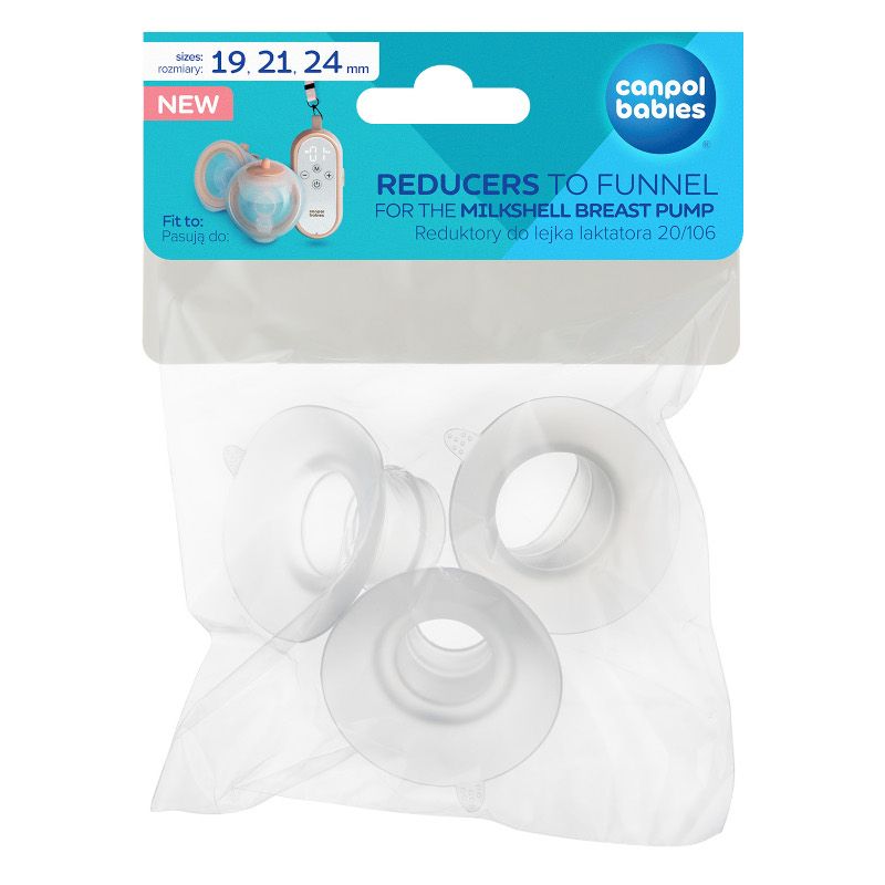 Накрайник за фуния Canpol babies, MilkShell 3 бр., 19, 21 и 24 мм