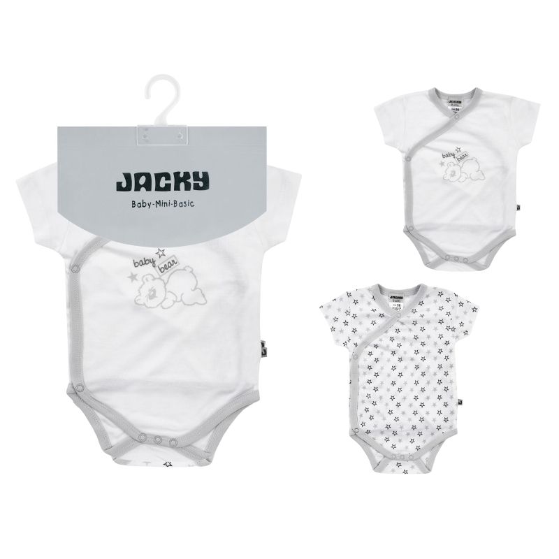 Боди с прехлупване с къс ръкав Jacky, Nos Tencel 2 бр.