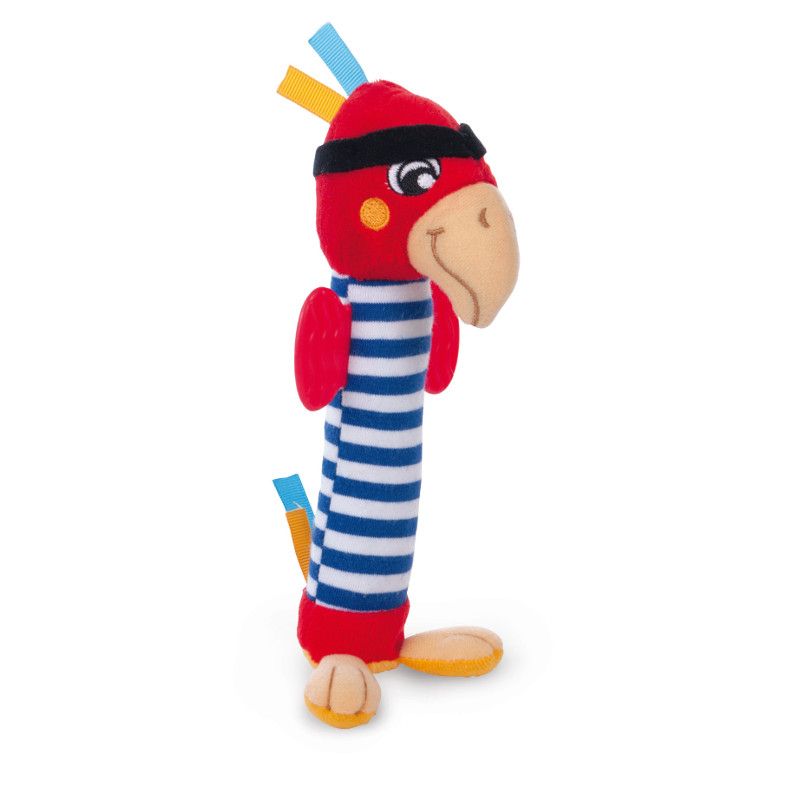 Мека играчка със свирка Canpol babies, Pirates, 0м+, папагал