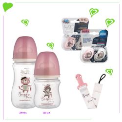 Комплект Canpol babies, BONJOUR PARIS- розов