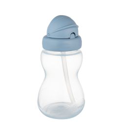 Шише с мека сламка и капаче, Canpol babies, розово, 270мл, 12м+