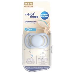 Адаптивна залъгалка Canpol babies, Natural Shape, Arctic Coconut, 0-6м