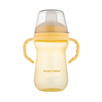 Неразливаща се чаша Canpol babies, FirstCup, 250 мл., 6м+, жълта