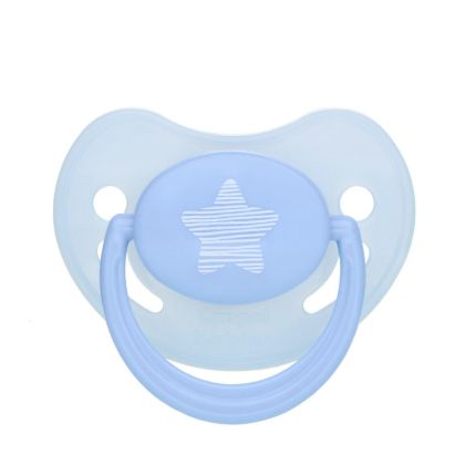 Силиконова анатомична залъгалка Canpol babies, Pastelove, 0-6 м, синя