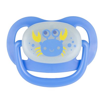 Силиконова анатомична залъгалка Canpol babies, Nature, 0-6м, синя