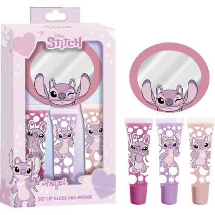 Комплект гланцове за устни с огледалце Angel, Stitch