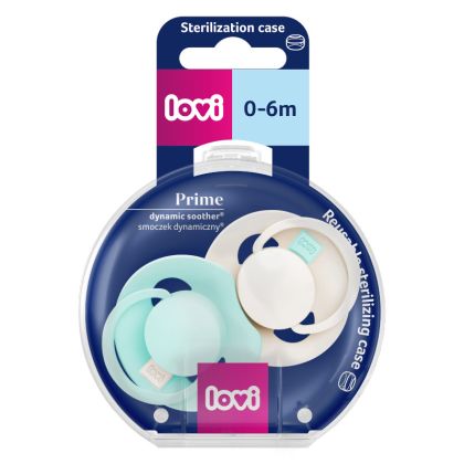 Силиконови динамични залъгалки Prime Lagoon/Mint Cream, Lovi, 0-6 м