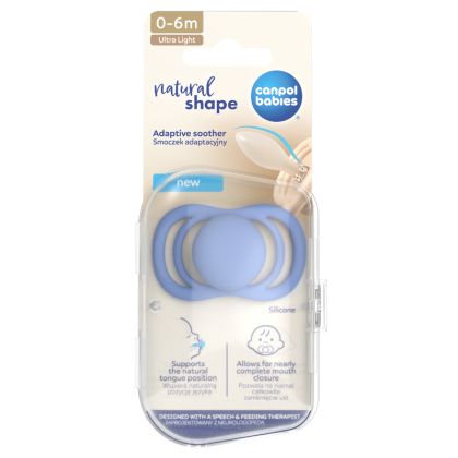 Адаптивна залъгалка Canpol babies, Natural Shape, Sky Sorbet, 0-6м