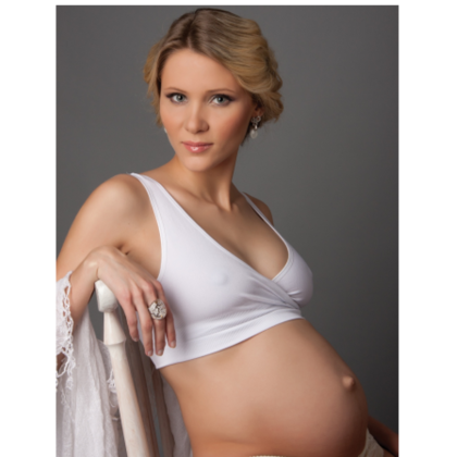 Безшевно бюстие за бременност и кърмене Anita, бяло
