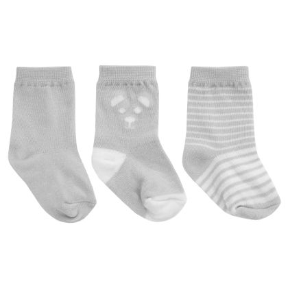 Чорапки  3 чифта  Jacky Baby, BASIC, светло сив