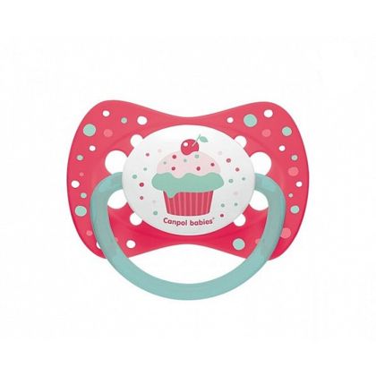 Симетрична залъгалка Canpol babies, Cupcake, 18м+