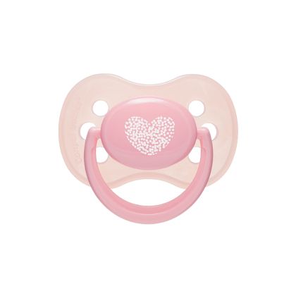 Силиконова  залъгалка със симетрична форма Canpol babies, Pastelove, 6-18м, розова