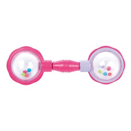 Дрънкалка гиричка с топчета Canpol babies, Weight Bar, розова, 3м+