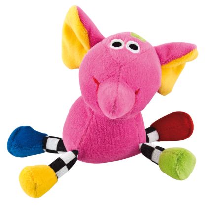 Мека играчка с дрънкалка Canpol babies, Crazy Animals, розово слонче