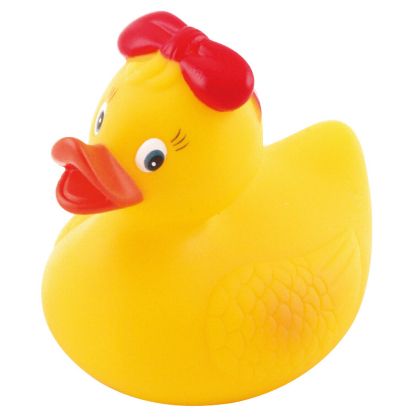 Играчка за баня със свирка Canpol babies, Crazy Ducks, 0м+., пате с панделка