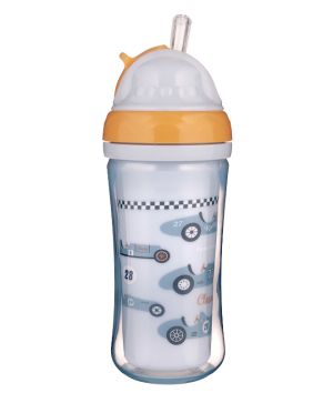 Чаша с двойни страни със силиконова сламка Canpol babies, Cars, 260мл