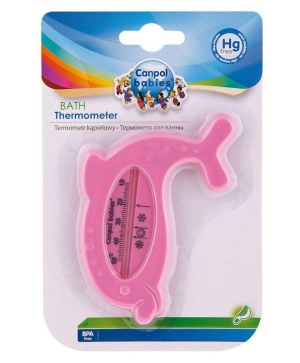 Термометър за баня Canpol babies, розов делфин