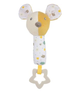 Мека играчка със свирка и чесалка Canpol babies, Mouse