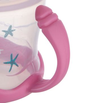 Неразливаща се чаша с дръжки и мек накрайник Canpol babies, Sweet fun, 180 мл., 9м+, розова