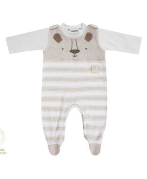 Комплект блуза с дълъг ръкав и гащеризон-ританки Jacky baby, LITTLE LION (органичен памук)