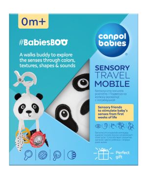 Сензорна мека играчка с дрънкалка и клипс Canpol babies, BabiesBoo
