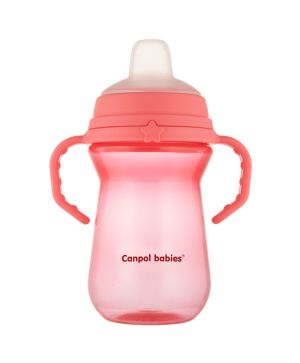 Неразливаща се чаша Canpol babies, FirstCup, 250 мл., 6м+, розова